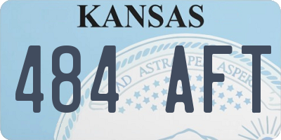KS license plate 484AFT