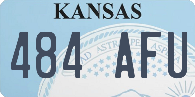 KS license plate 484AFU
