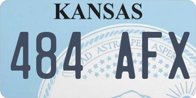 KS license plate 484AFX