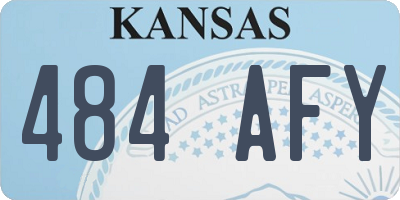 KS license plate 484AFY
