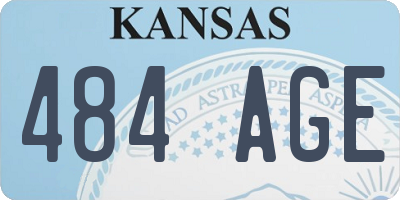 KS license plate 484AGE