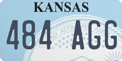 KS license plate 484AGG