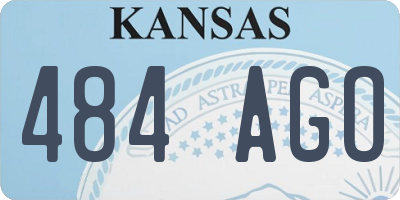 KS license plate 484AGO