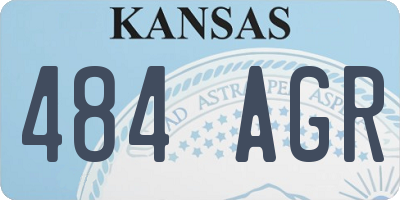 KS license plate 484AGR