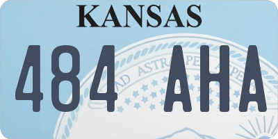 KS license plate 484AHA