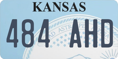 KS license plate 484AHD