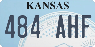 KS license plate 484AHF