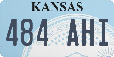KS license plate 484AHI