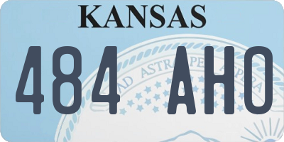 KS license plate 484AHO