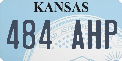 KS license plate 484AHP