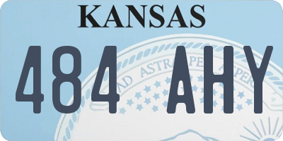 KS license plate 484AHY