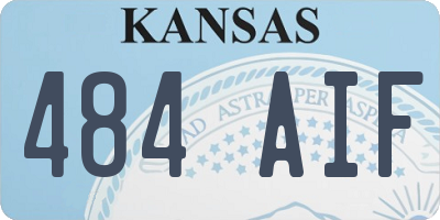 KS license plate 484AIF