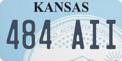 KS license plate 484AII