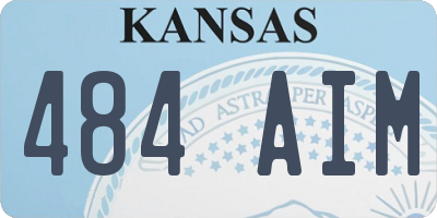 KS license plate 484AIM