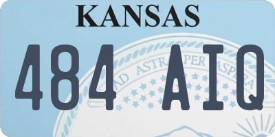 KS license plate 484AIQ