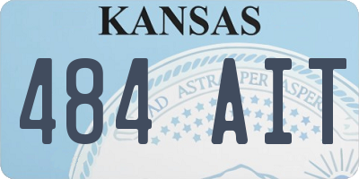 KS license plate 484AIT