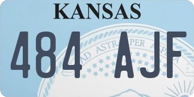 KS license plate 484AJF