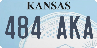 KS license plate 484AKA