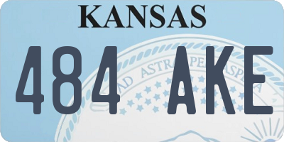 KS license plate 484AKE