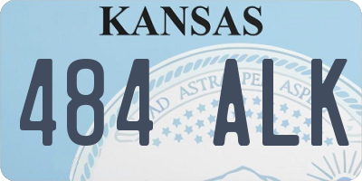 KS license plate 484ALK
