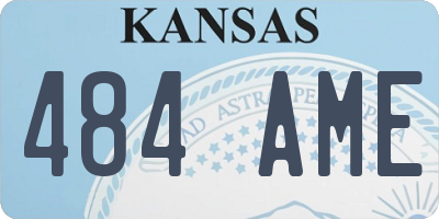 KS license plate 484AME