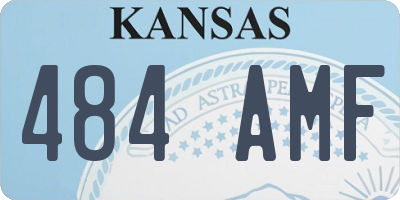 KS license plate 484AMF
