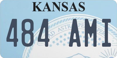 KS license plate 484AMI