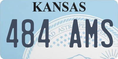 KS license plate 484AMS
