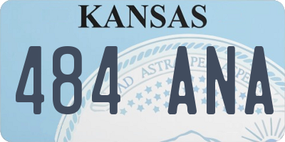 KS license plate 484ANA