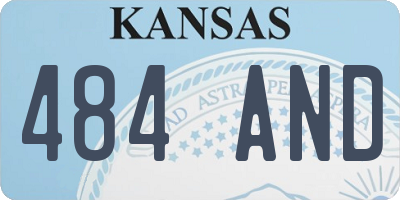 KS license plate 484AND
