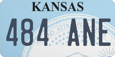 KS license plate 484ANE
