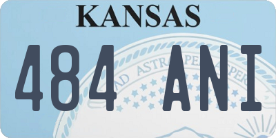 KS license plate 484ANI