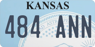 KS license plate 484ANN