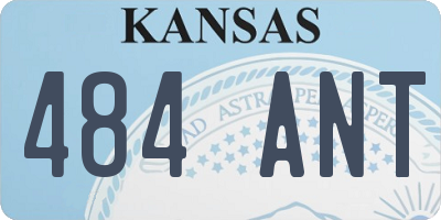 KS license plate 484ANT
