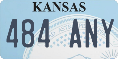 KS license plate 484ANY