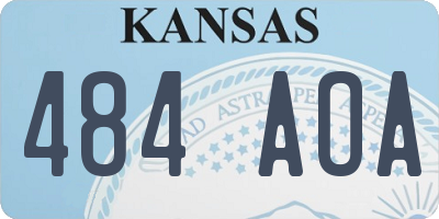 KS license plate 484AOA