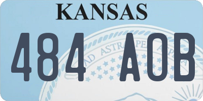 KS license plate 484AOB