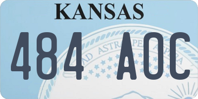 KS license plate 484AOC