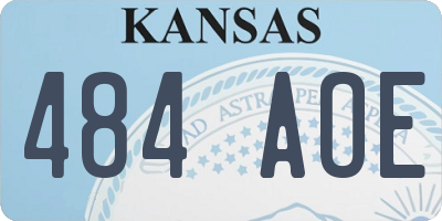 KS license plate 484AOE