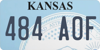 KS license plate 484AOF