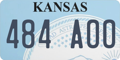 KS license plate 484AOO