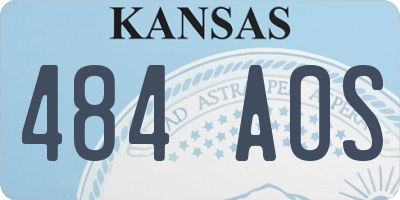 KS license plate 484AOS