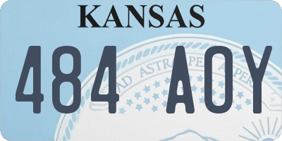 KS license plate 484AOY
