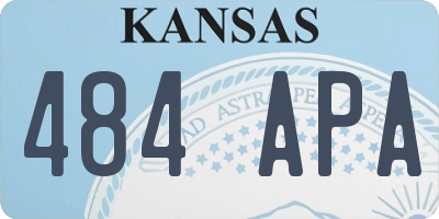 KS license plate 484APA