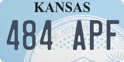 KS license plate 484APF