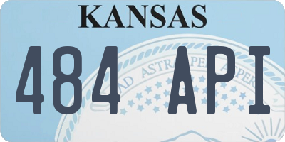 KS license plate 484API