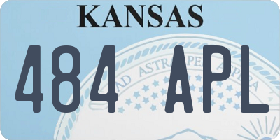 KS license plate 484APL