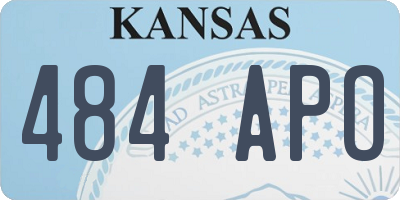 KS license plate 484APO