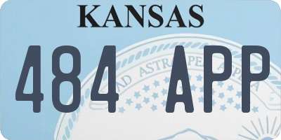 KS license plate 484APP