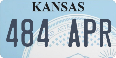 KS license plate 484APR